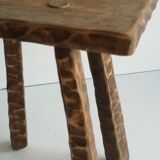 Rustic stool worked at the gouge