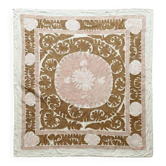 Vintage hand-embroidered tribal tapestry 124x135 cm