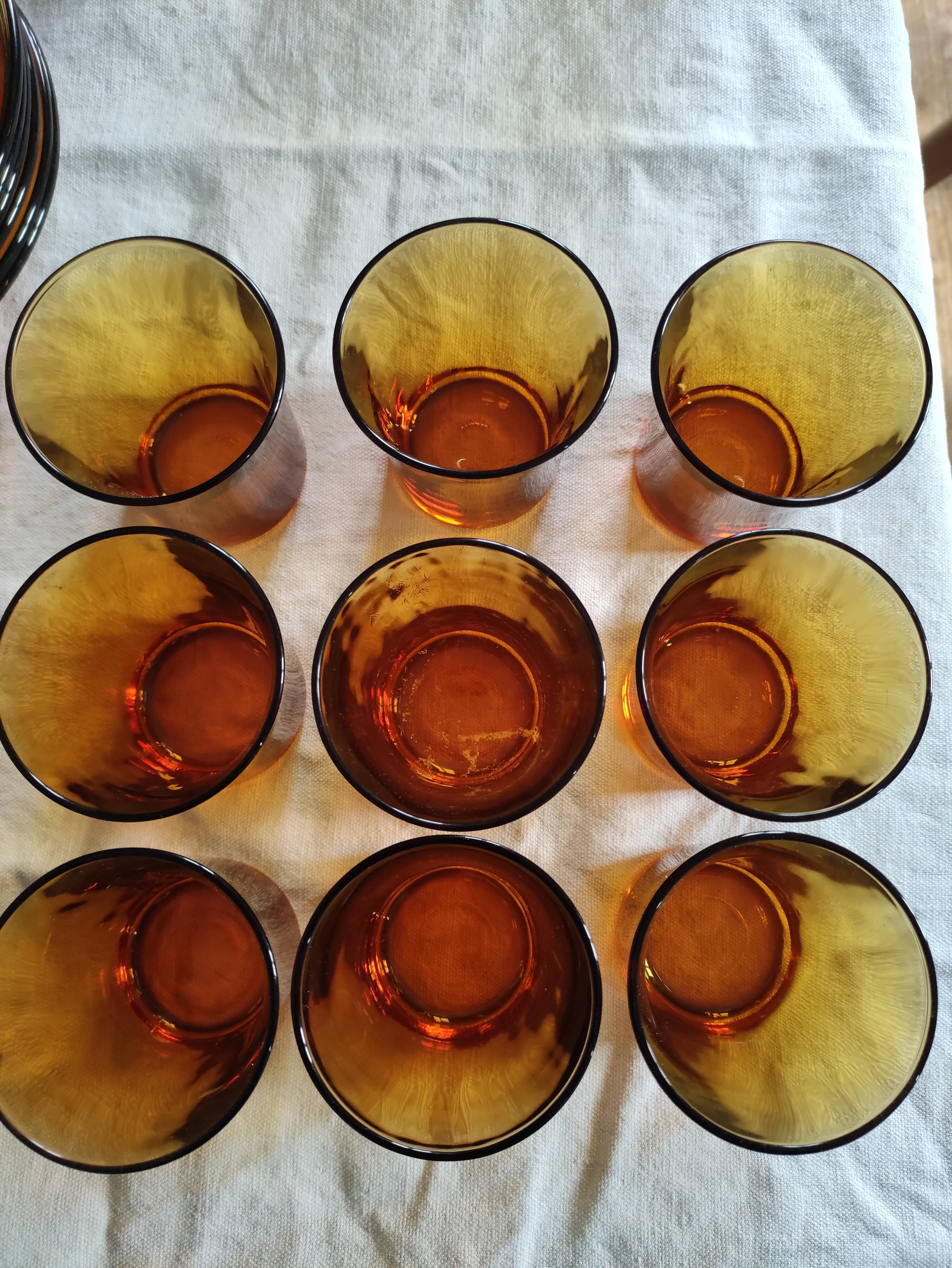 Service duralex france flat plates, hollow, glass