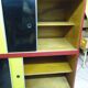 Vintage storage cabinet/sideboard with shelves, wood, formica, carlene
