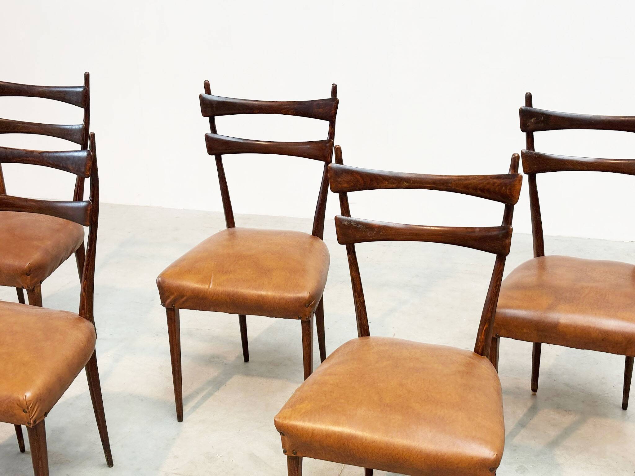 6 chaises de salle à manger italiennes