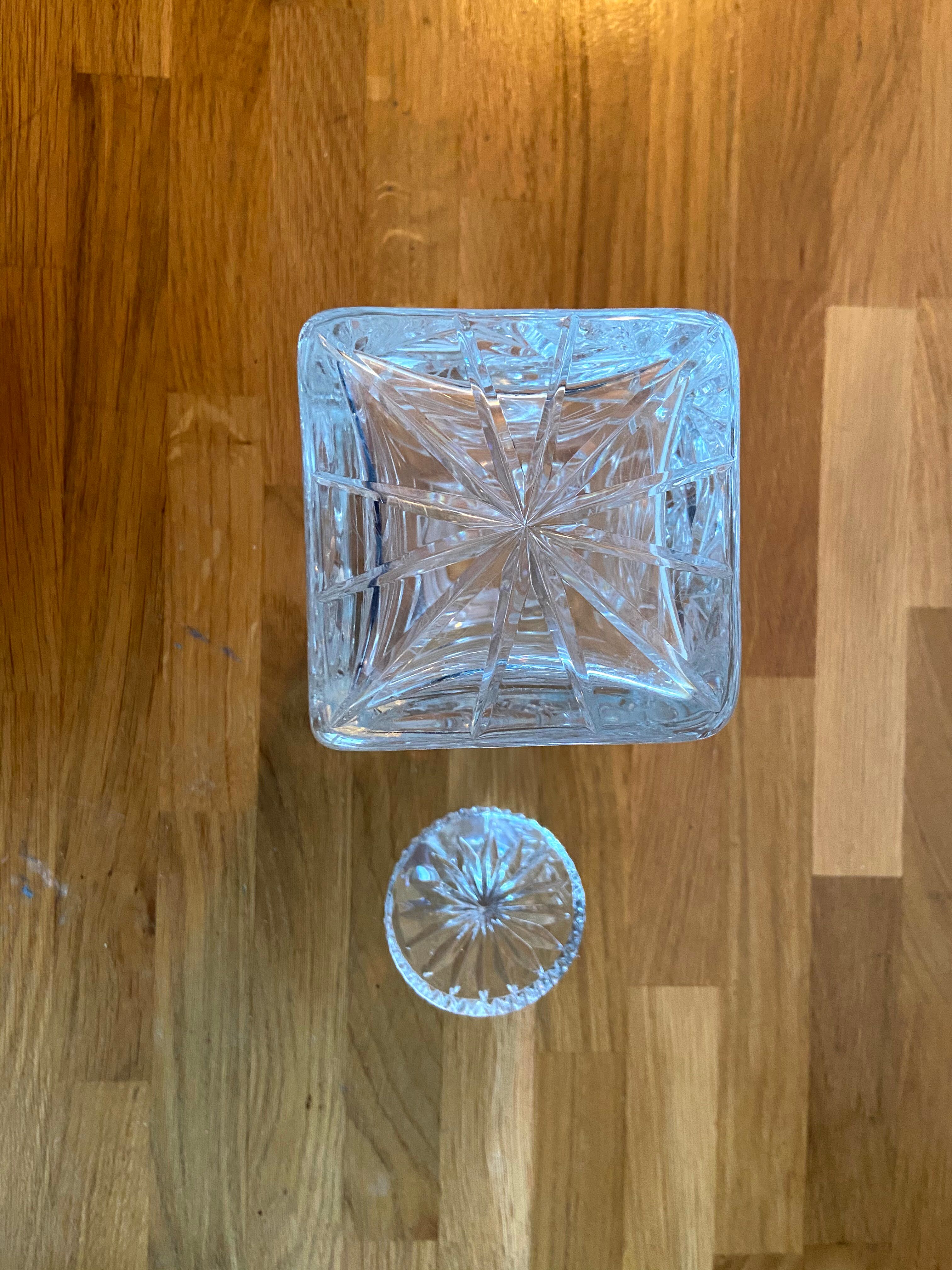 Chiseled whisky carafe