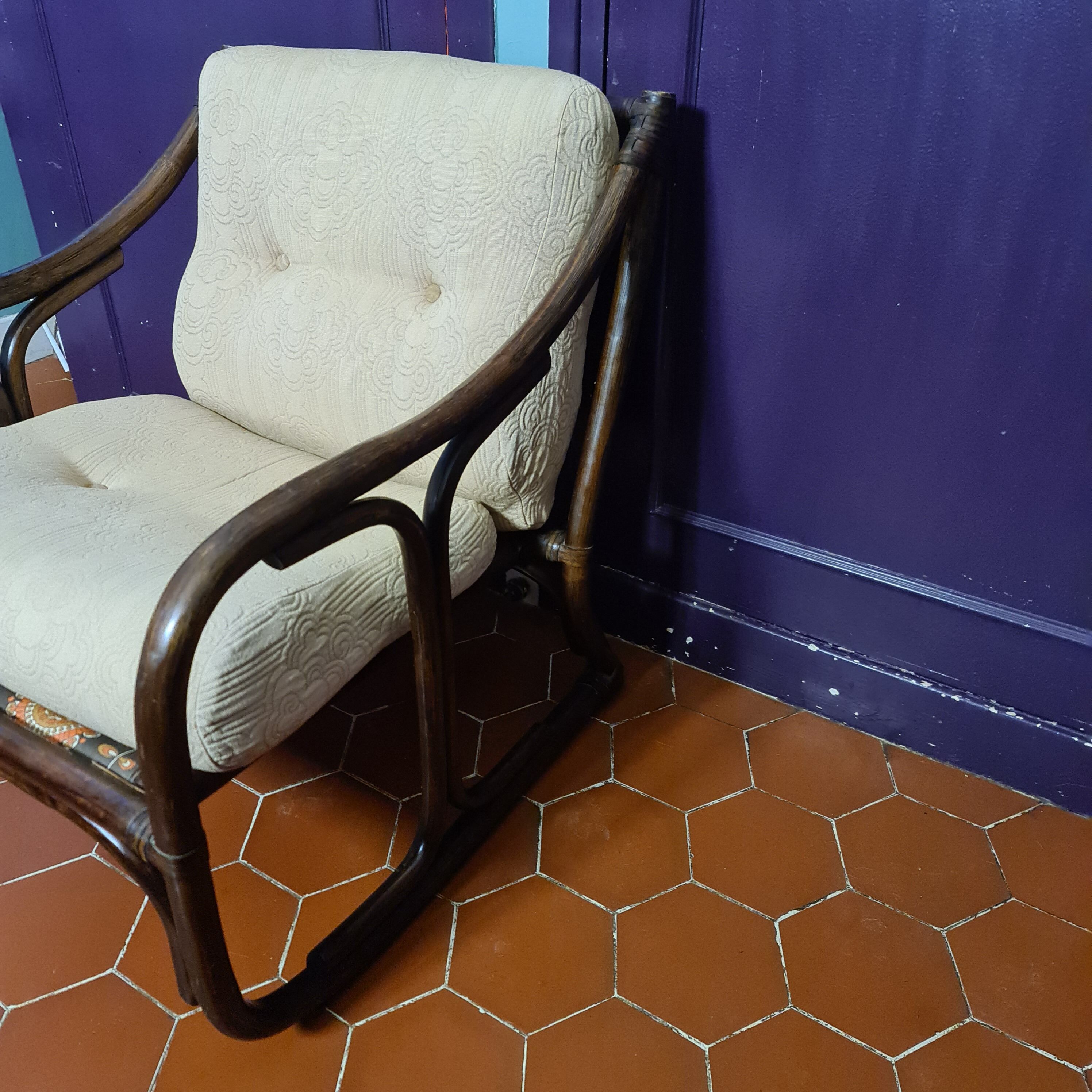 Bamboo armchair circa 1970