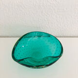 Ashtray or bowl in emerald green blown glass - Murano circa 1970