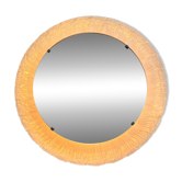 Miroir rond vintage en verre à glace Hillebrand avec éclairage