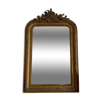 Mirror Louis Philippe golden patina and ornaments
