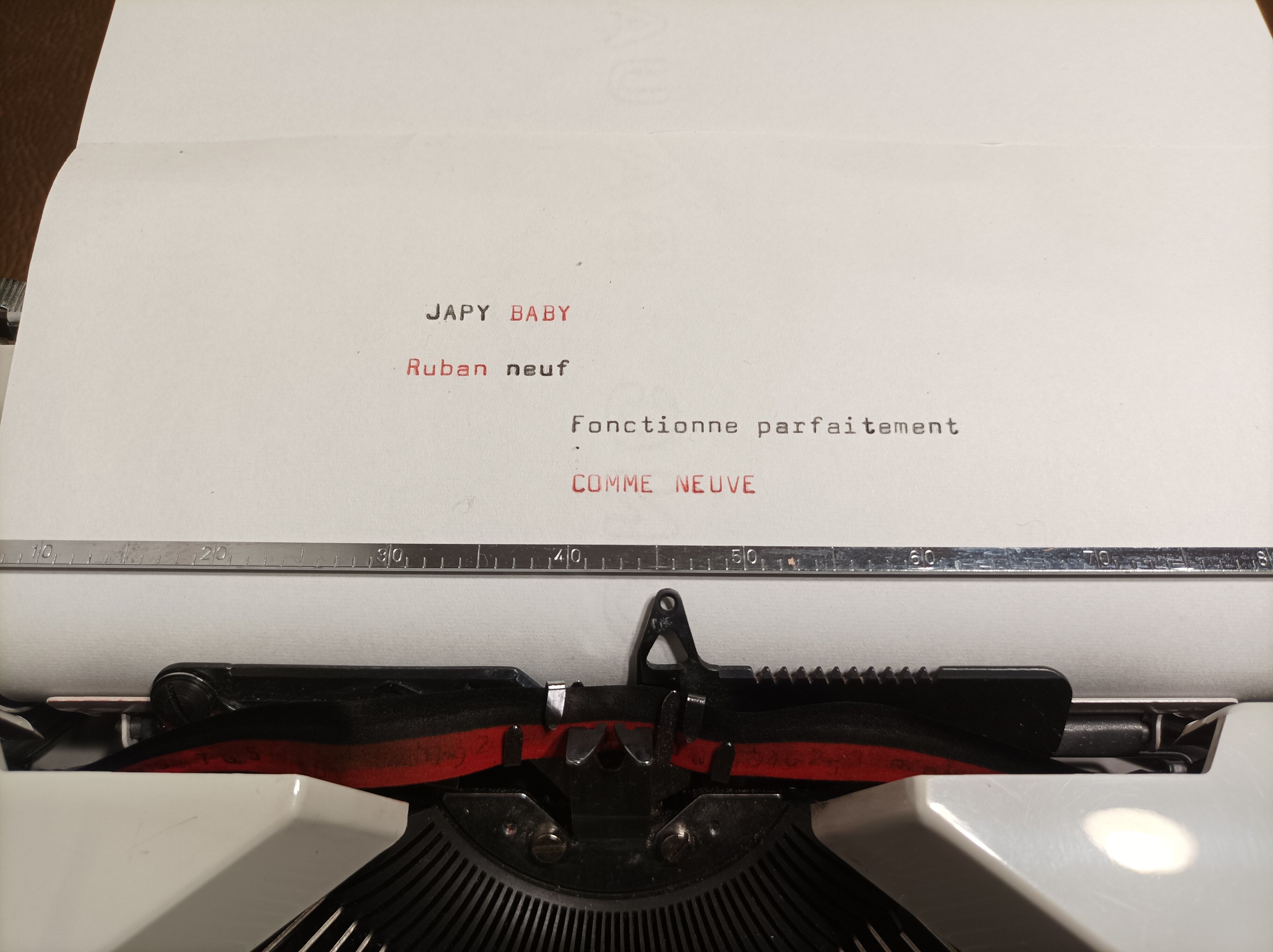 Japy Baby typewriter white as new