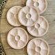 Set of 6 vintage pink oyster plates Digoin Sarreguemines