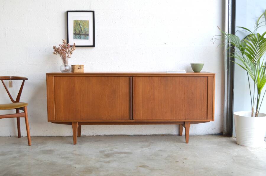 Scandinavian enfilade with curtain door 184 cm