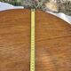 Vintage Scandinavian bean side table with wooden tapered legs.