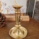 Push candle holder with hollow dish
