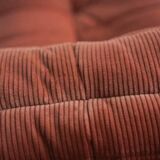 Coral corduroy Togo 3-seat & corner sofa by Michel Ducaroy for Ligne Roset