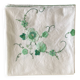 Antique square tablecloth with embroidered appliqué - 107x107 cm - Cotton