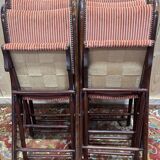 Set of 6 folding chairs in mahogany