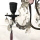 Pair of girandoles with transparent and purple tassels, 19th century