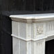Louis XVI style fireplace in white Carrara marble circa 1880.