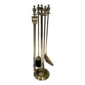 Neoclassical Fire Necessity in Polished Brass on Stand
