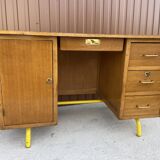 Vintage Schoolmaster's Desk Mullca Delagrave 1970 Mid-century Desk
