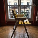 Vintage foldable wooden armchair