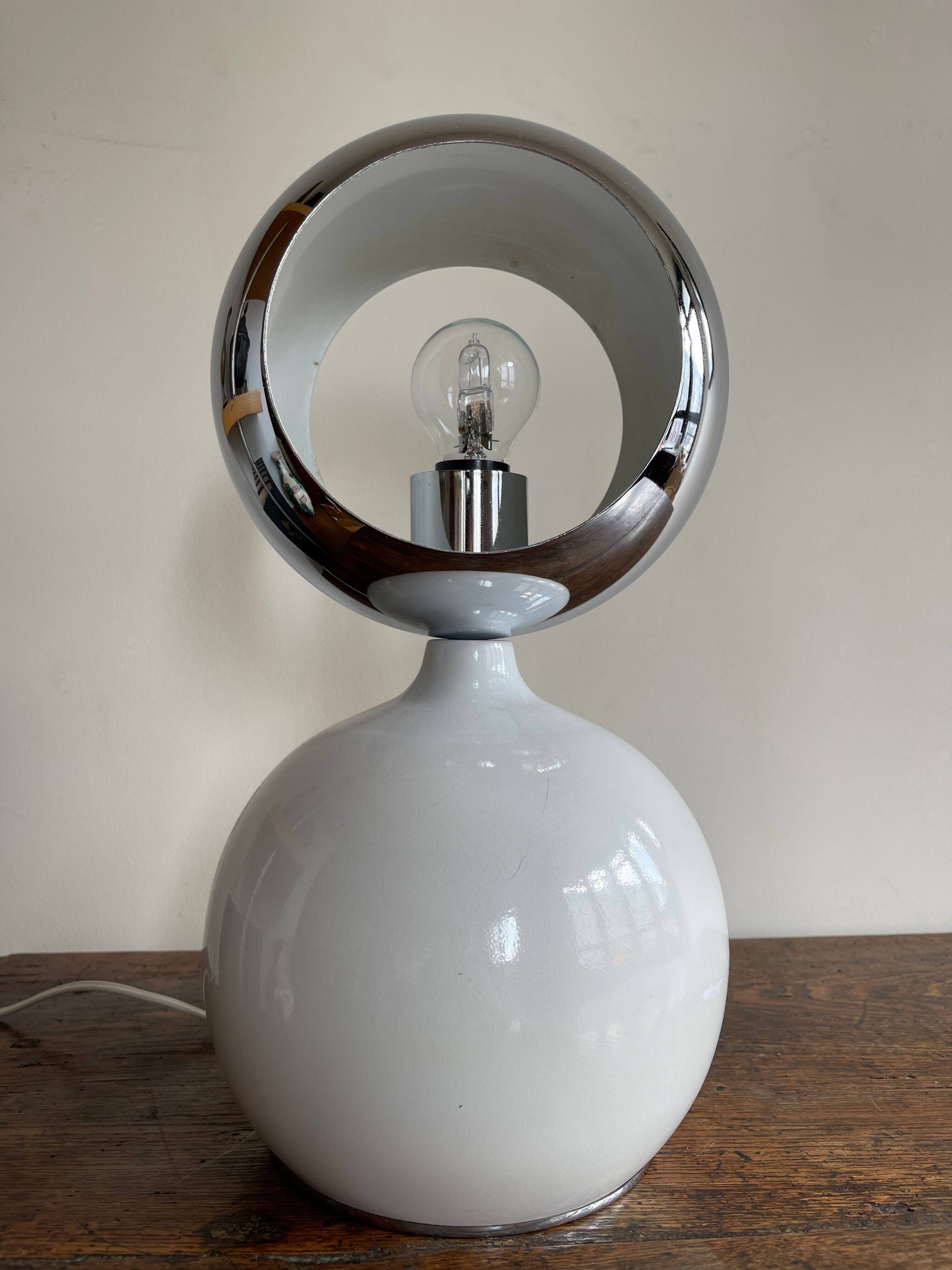 Lamp cerle chrome 70s