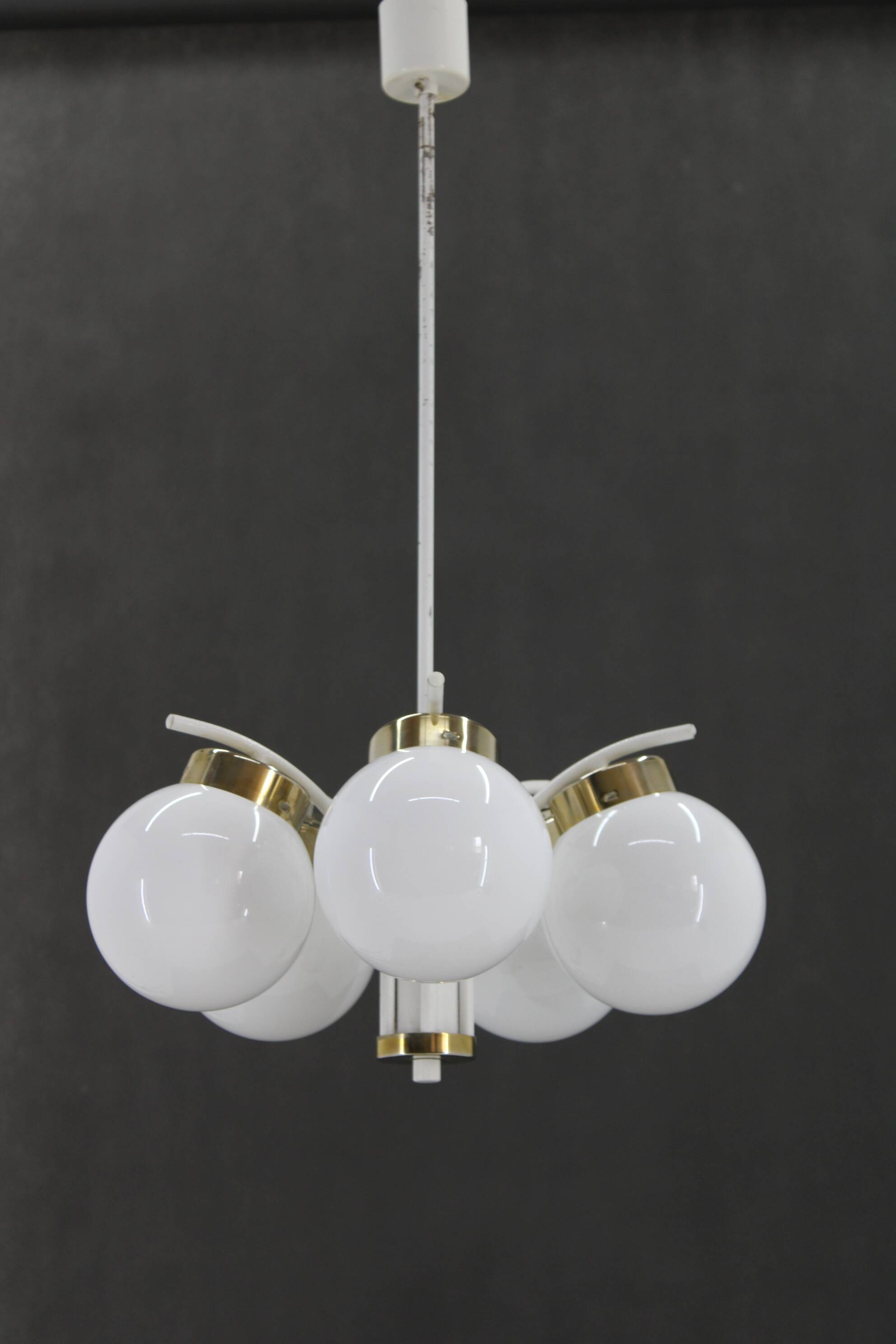 1970s Glass Chandelier by Instala Decin, Czechoslovakia