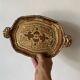 Small ochre and gold Florentine tray