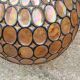 Ball pendant light in orange and enameled glass from the 70s