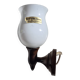 Luminaire applique bois et verre opaline en verre soufflé bouche neuf jamais utilisé