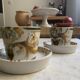 Set of two Keraluc cups and saucers (Quimper)