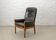 G-Möbel Chocolate Brown Leather Scandinavian Lounge Chair, Sweden, 1960s.