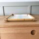 Vintage rattan and resin tray