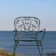 Set of 4 wrought iron garden chairs, France, 20th century