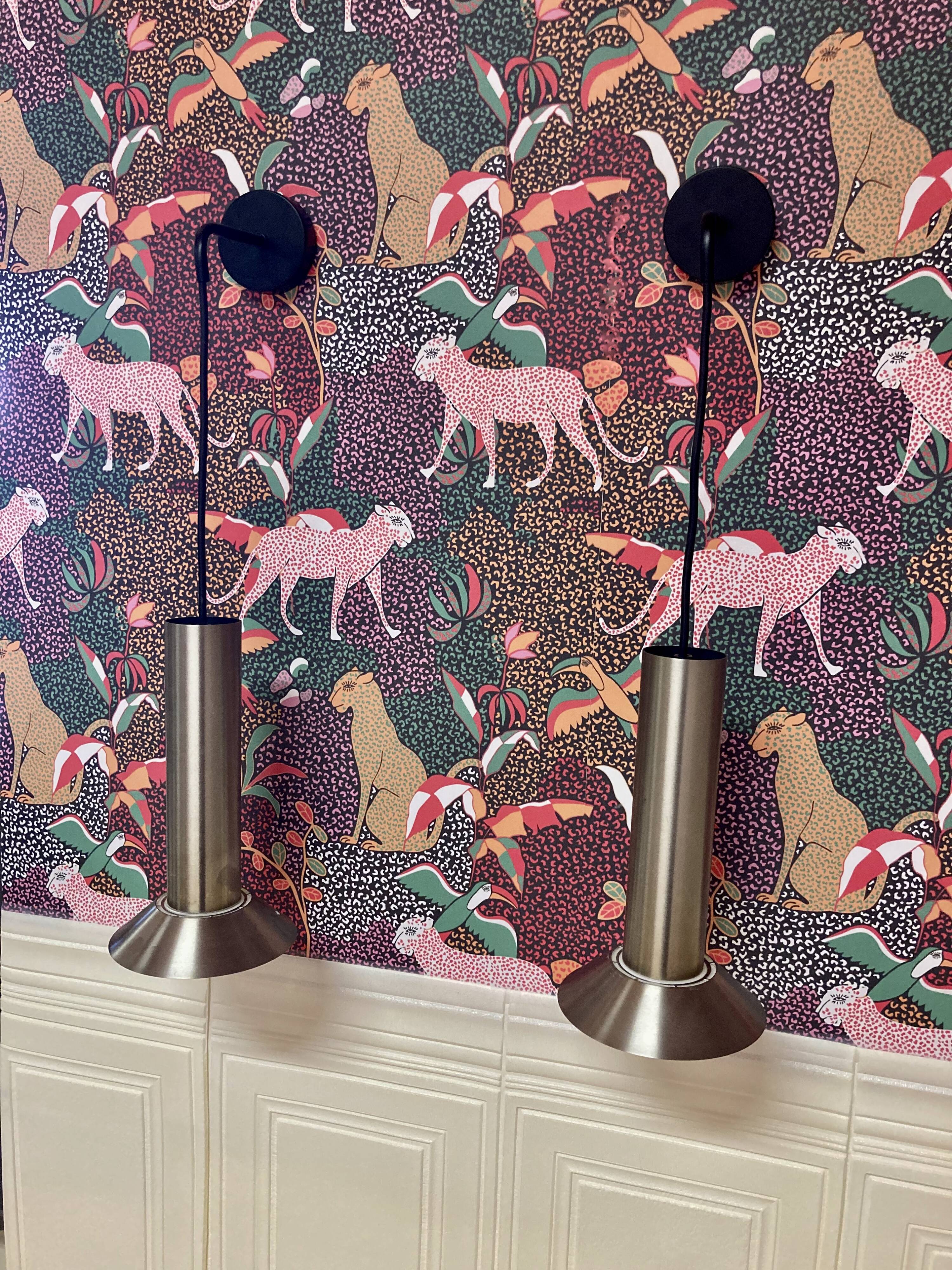 Pair of modular wall lights, 1960s design.