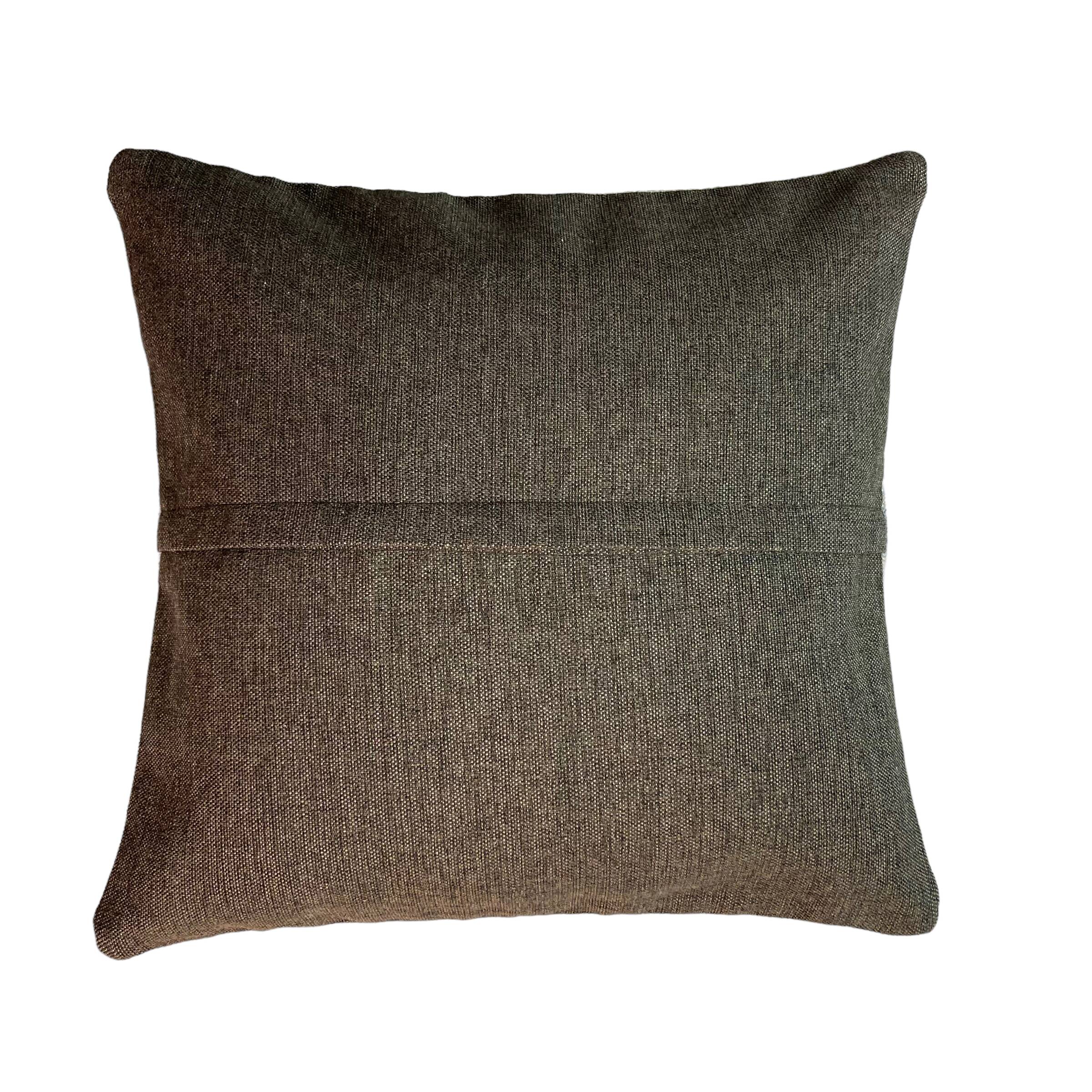 Vintage turkish kilim cushion cover , 40 x 40 cm