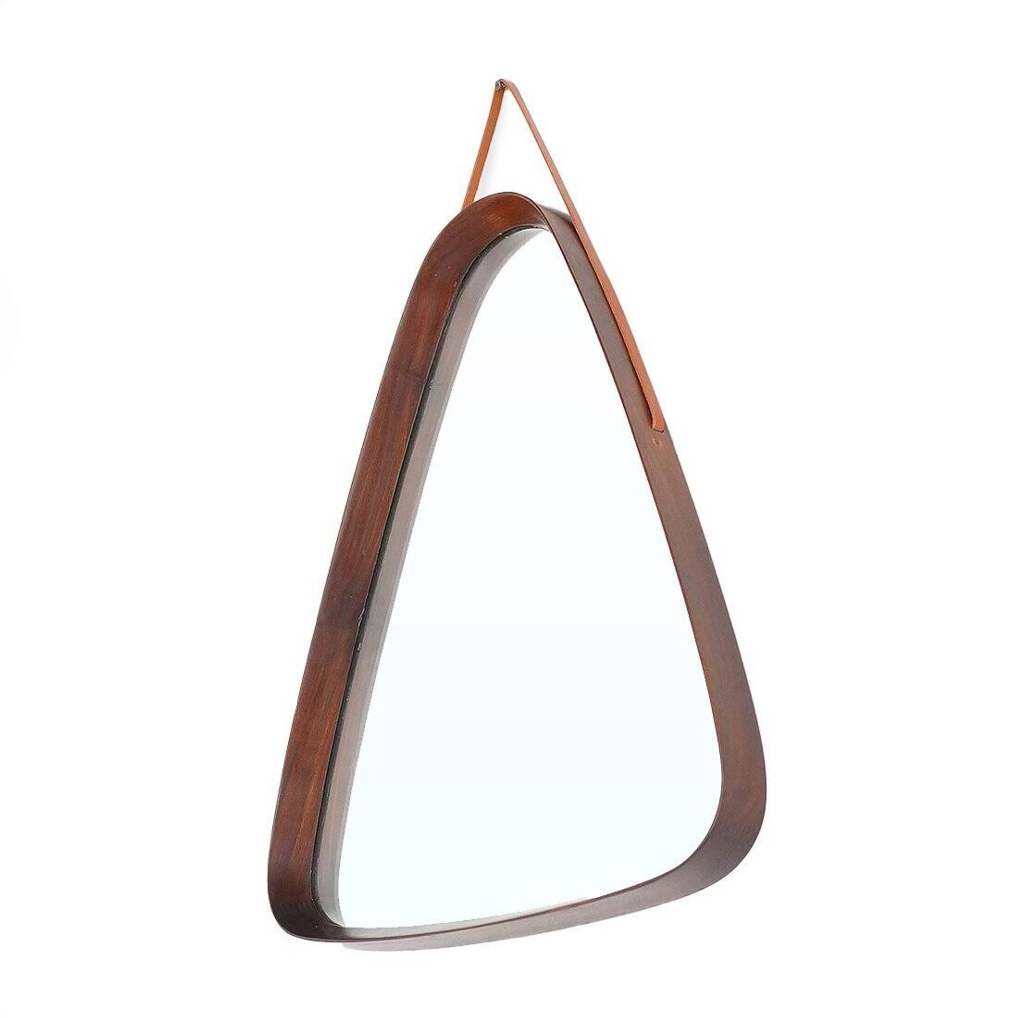 Vintage mirror with a teak frame, 1960s.