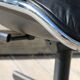 POLLOCK black leather reclining armchair with casters