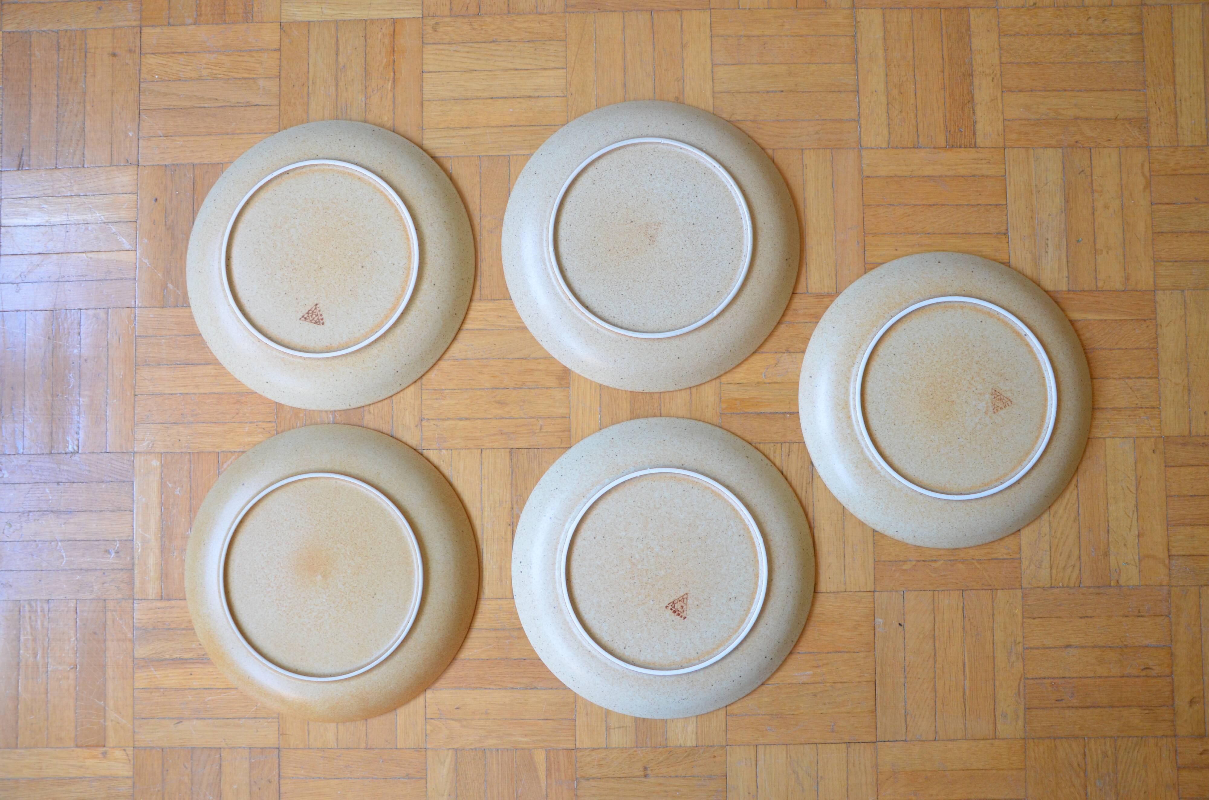Lot de 5 assiettes plates en grès