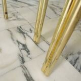 Vintage nesting coffee table in gold-plated metal, brass-style, circa 1970