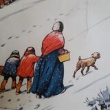 School poster 50s, Rossignol editions in winter and spring