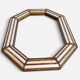 Octagonal Venetian Modern Hollywood Regency Mirror, Handmade in Spain, 1980
