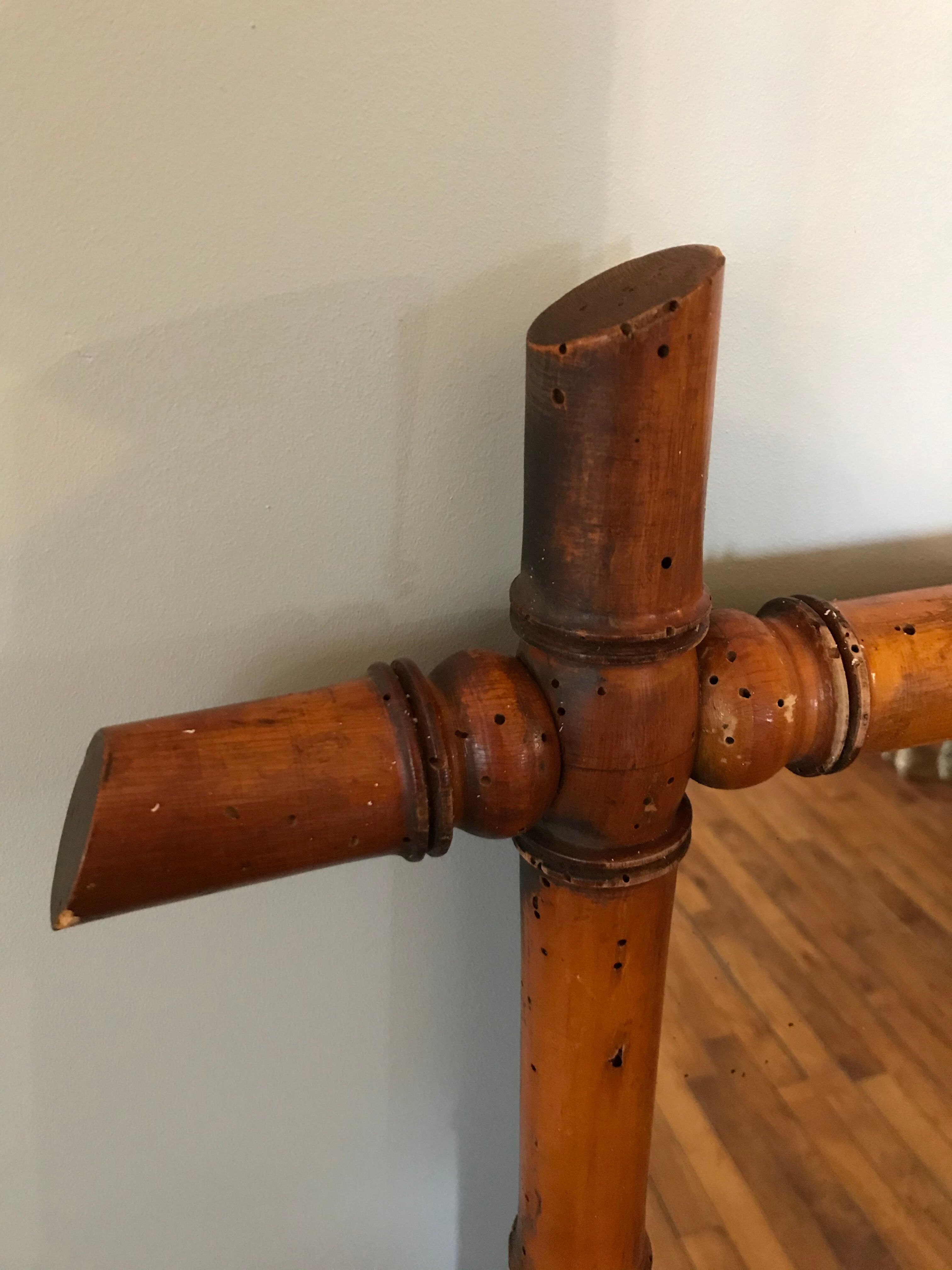 Vintage bamboo mirror 75 x 100 cm