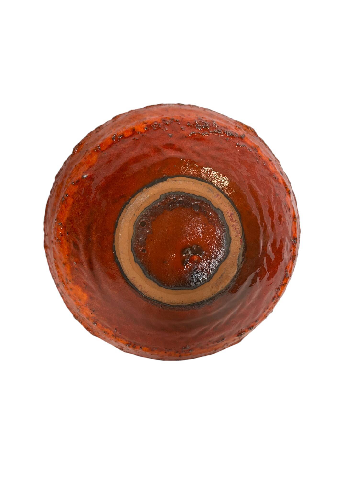 Carstens Workshop, 20th century red ceramic pot with handle