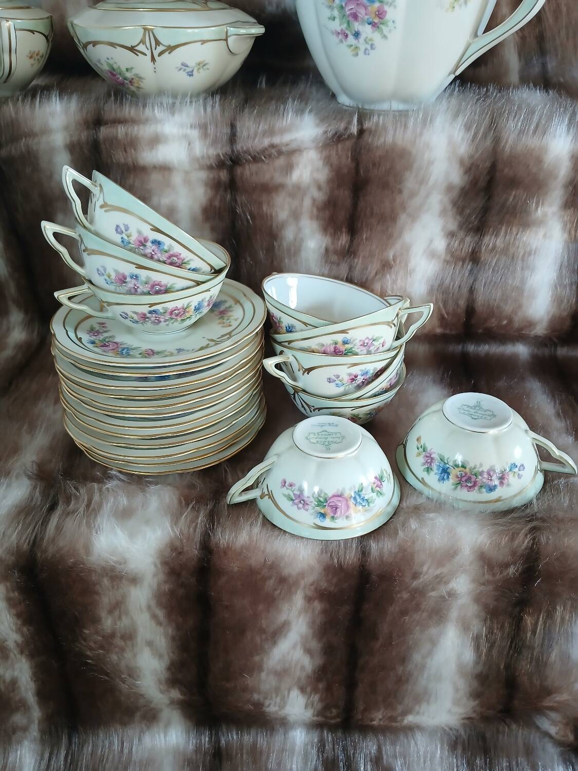 Antique fine porcelain tea set