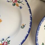 6 assiettes plates anciennes Digoin Sarreguemines modèle Didier