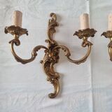 Pair of Louis XV style bronze candlesticks, Raphael model