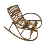 For child vintage rattan rocking chair
