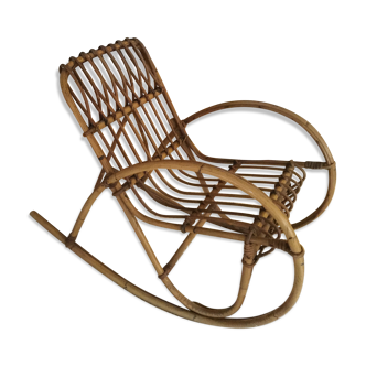 For child vintage rattan rocking chair