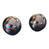 2 boutons boule laiton chromé 35mm