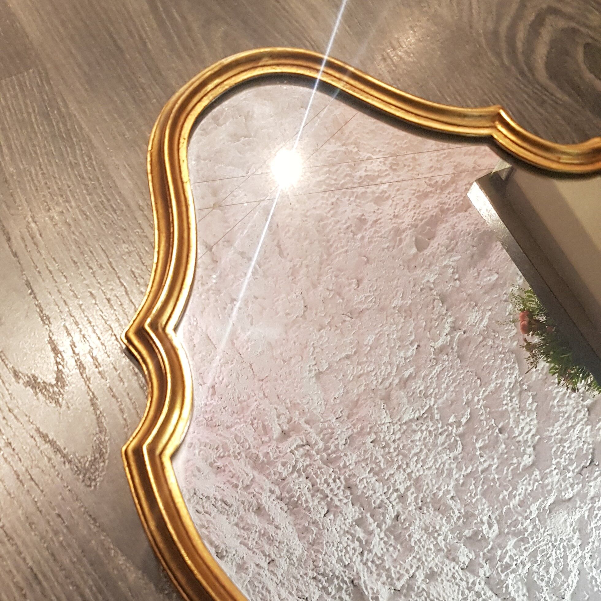 Golden whipped mirror 38x60cm