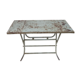 Old metal dining table
